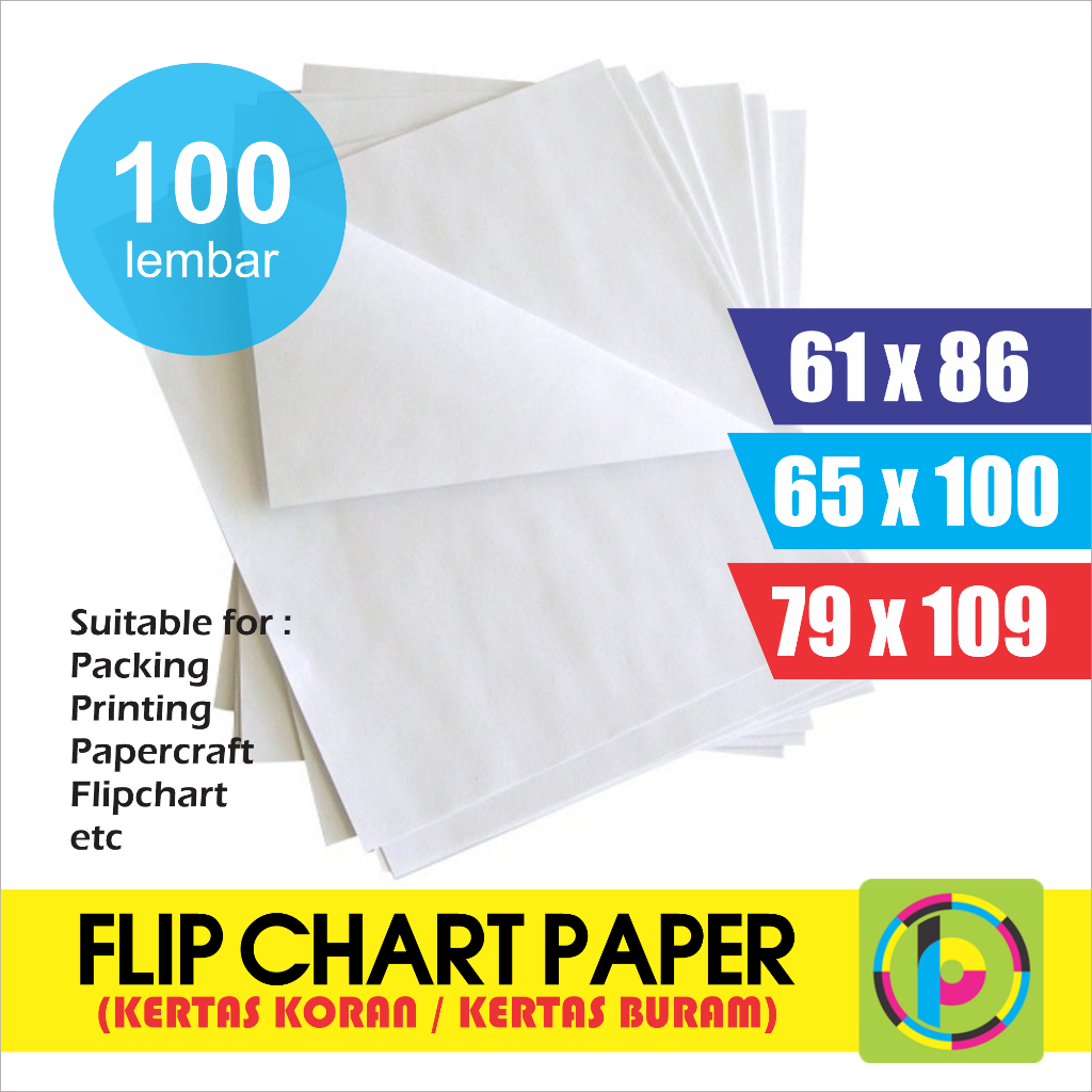 100 Sheets of Frosted Newspaper Paper Flipchart Flip Chart Plano ...