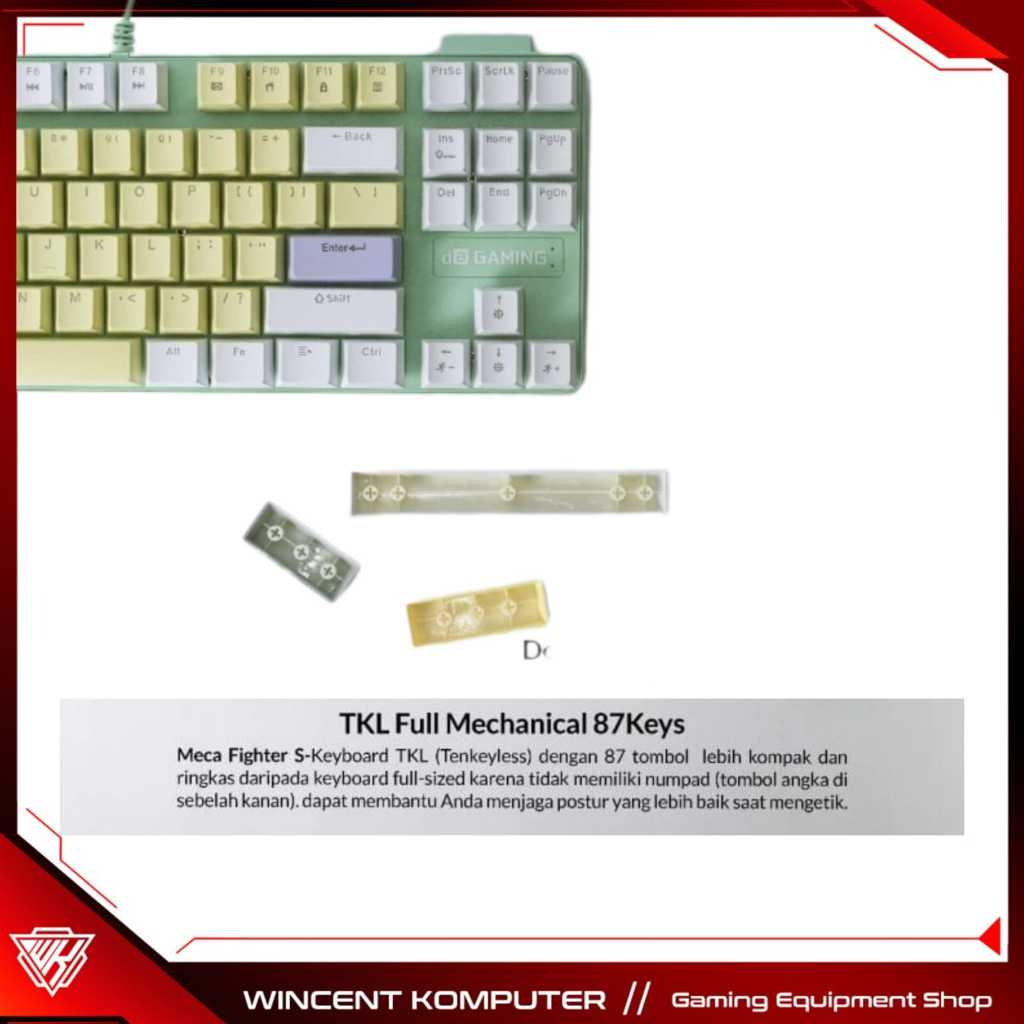 Da Mechanical Outemu Removable Switch Backlight TKL Meca Fighter S ...
