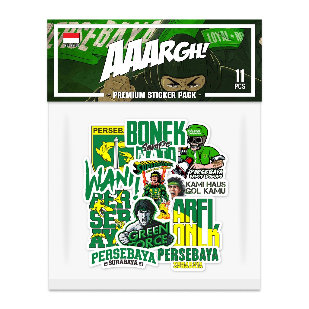 Persebaya SURABAYA Sticker Pack vol. 1 (Bonek Edition Brand) | Shopee ...