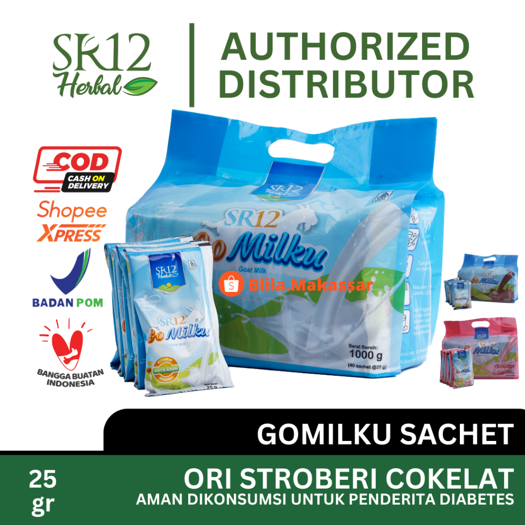 SR12 Sachet Gomilku Original Chocolate Strawberry 25gr 40pcs Sachet Go ...