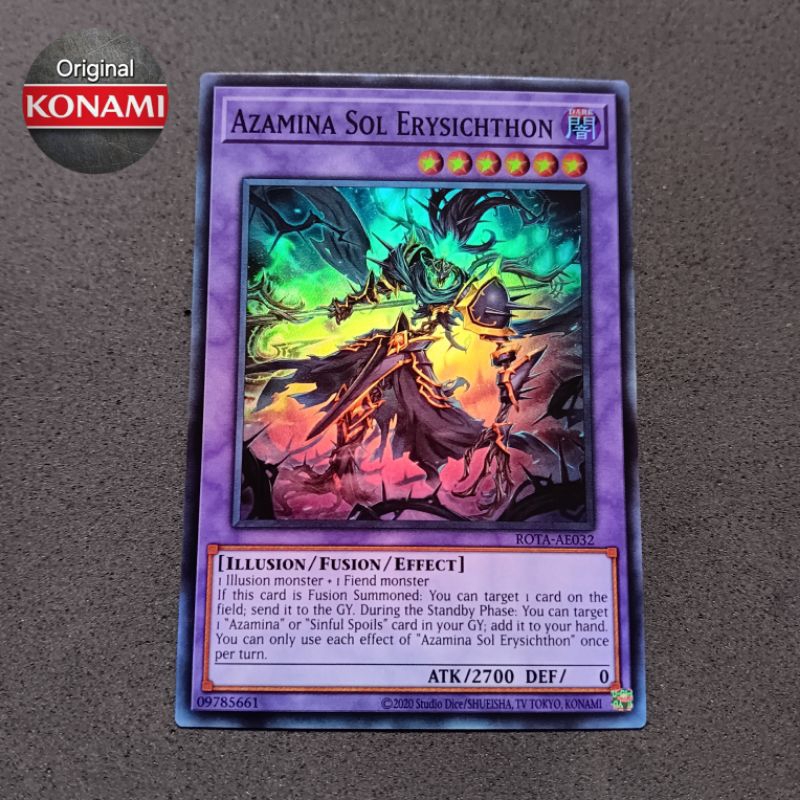 Yugioh Card AE Azamina Sol Erysichthon Super Rare | Shopee Philippines