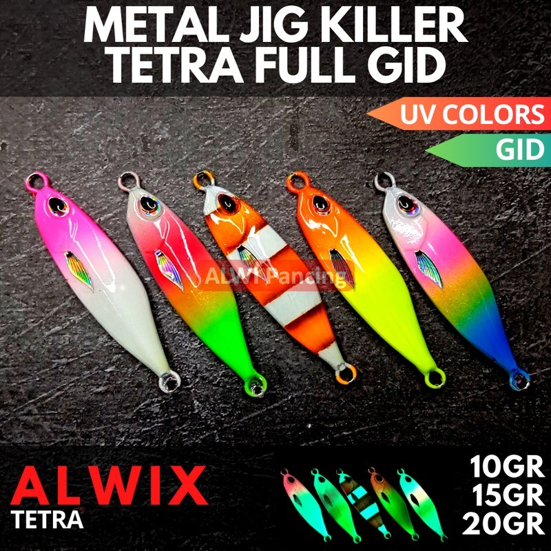 ALWIX Metal JIG TETRA FULL GID UV 10gr 15gr 20gr ~ Micro Metal Jig ...