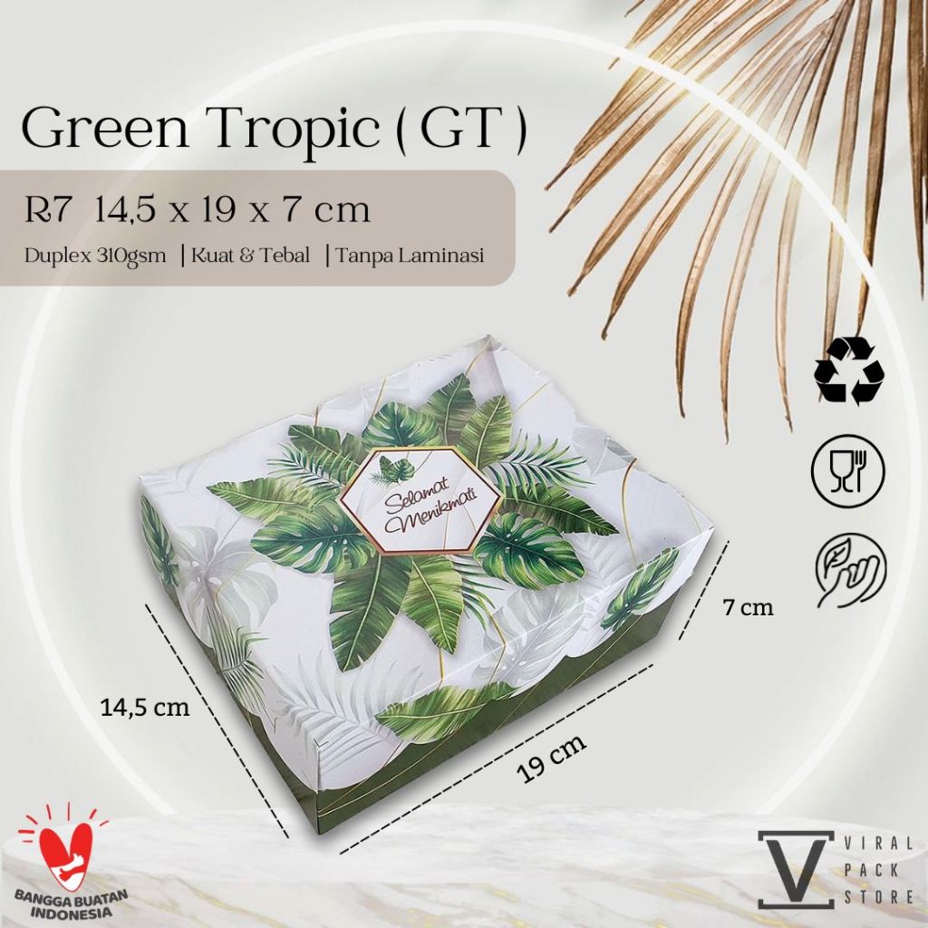 Box 14x19 R7 GREEN TROPIC Moonlight Martabak Box 19x14 Modern Catering ...