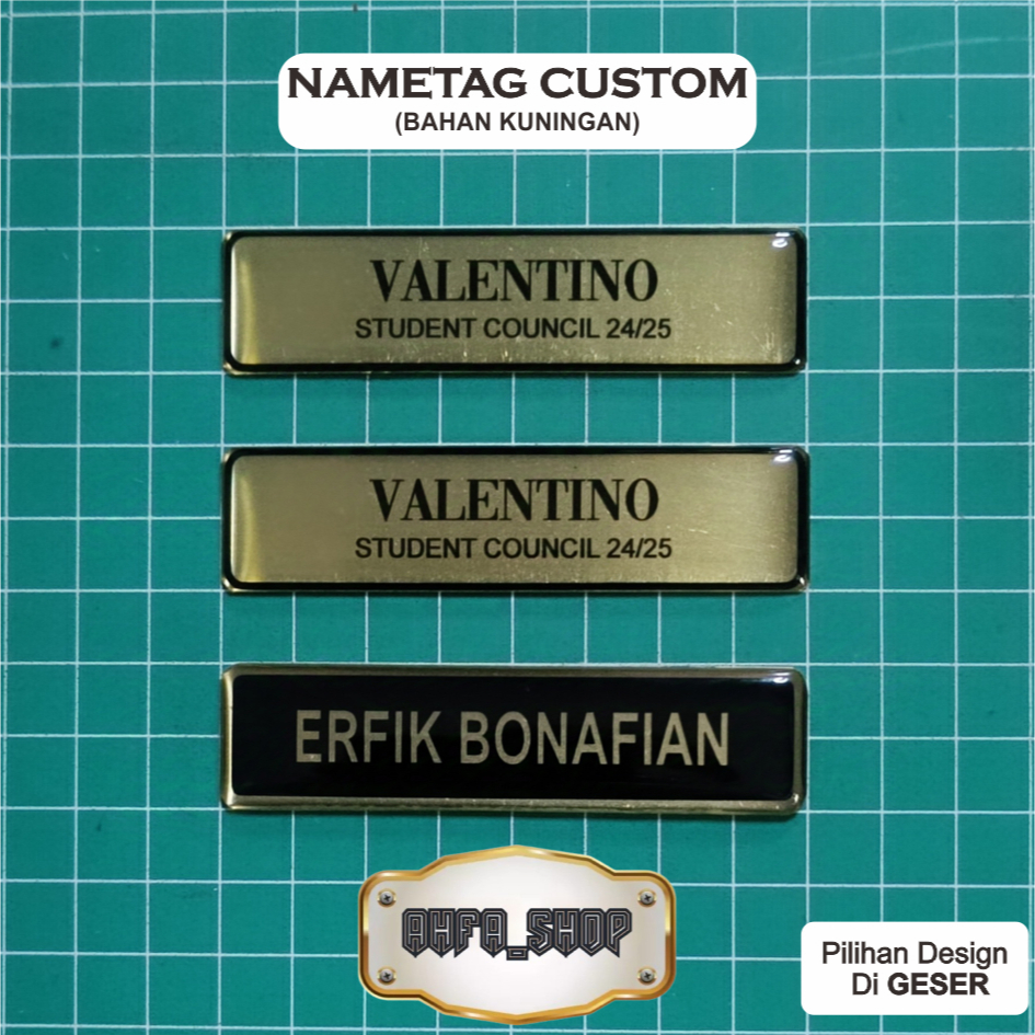 Custom Nametag made of Brass, Custom Chest Nameplate, Safety Pin ...
