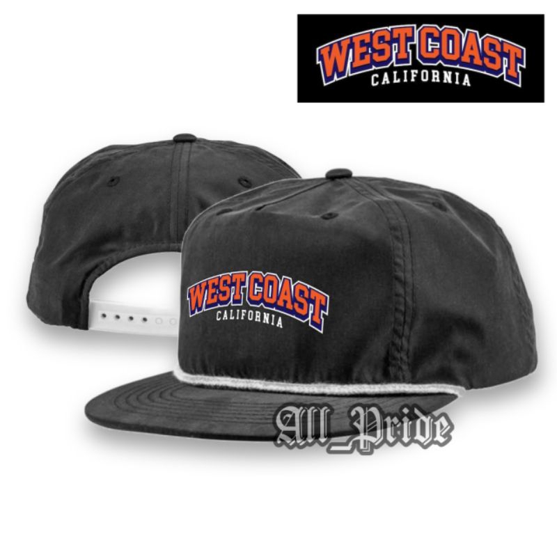 Classic West Coast California Snapback Hat/Rope Hat Caps Casual Vintage ...