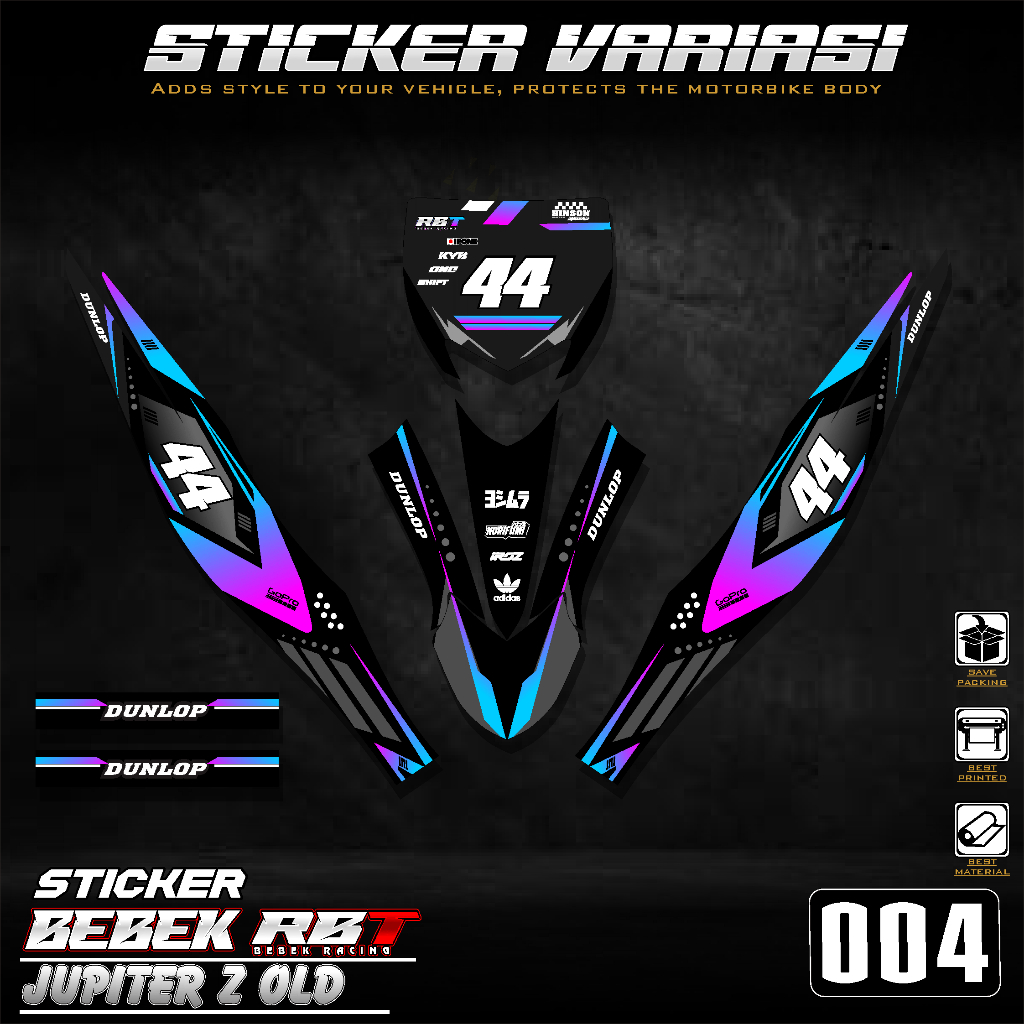 Yamaha Jupiter Z Old RBT Motorcycle Stickers, Modified Underbone ...