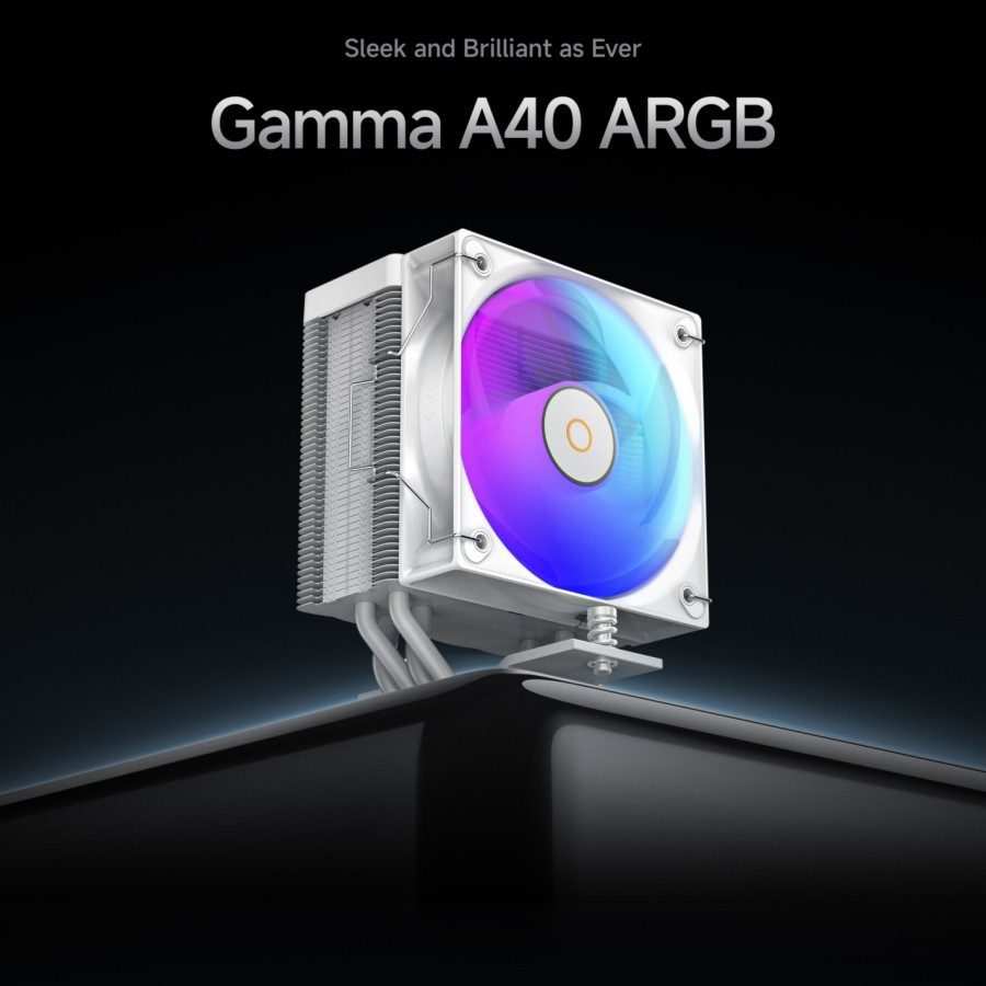 Gamma A40 ARGB CPU Kühler - Kompakter Luftkühler Mit 4 Heatpipes & RGB-Beleuchtung