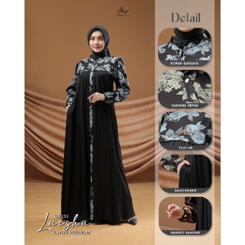 Limited !!️Latest AR Rafi Dress - Laesha Dress - Plain Gamis ...