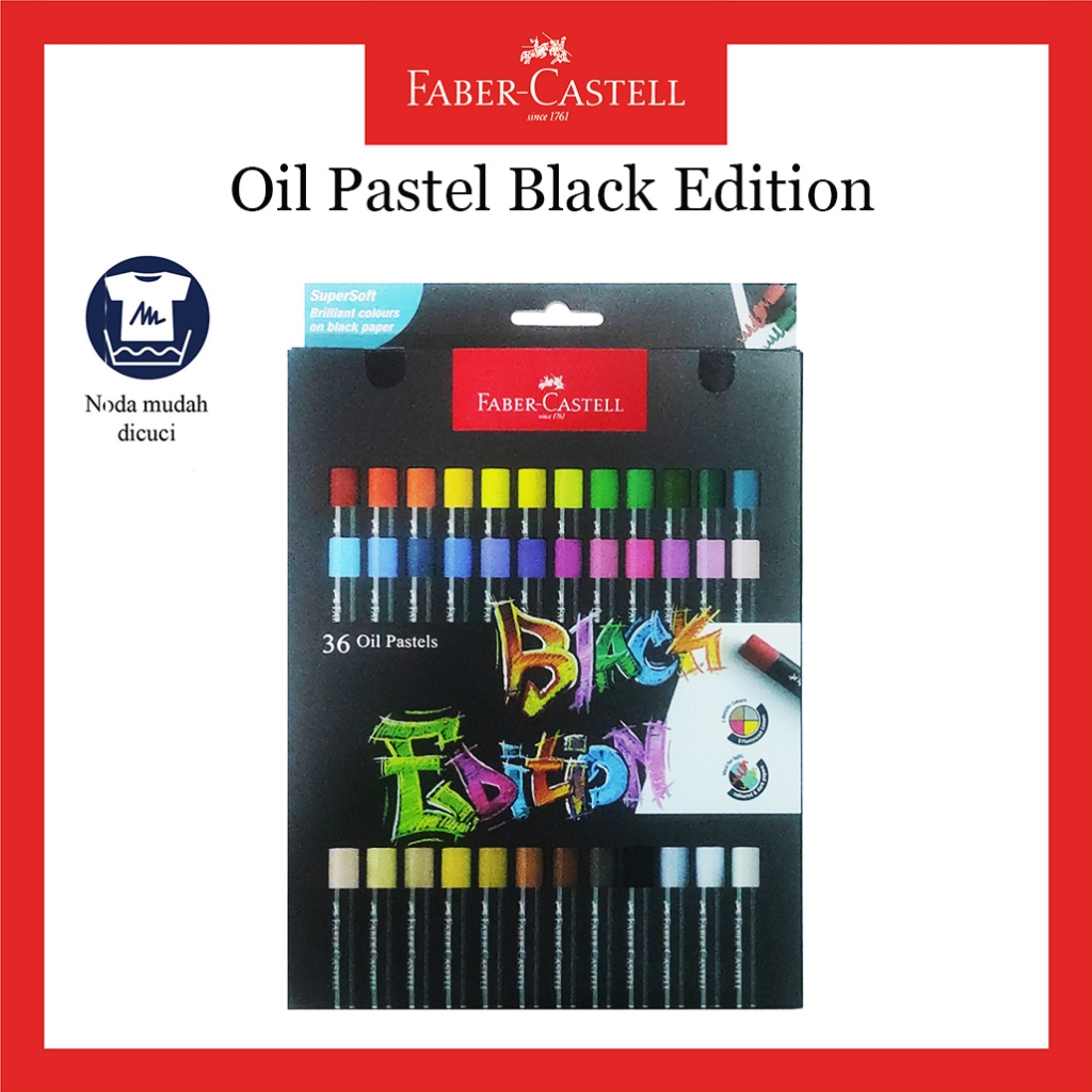 Oil Pastel Black Edition Set - 36 Colors / Faber Castell Crayon ...