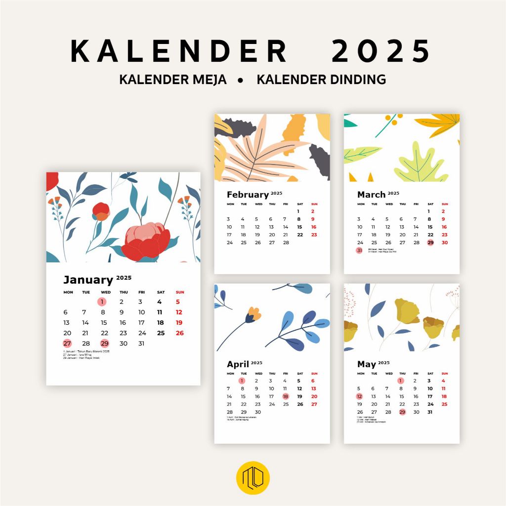 2025 Calendar/2025 Aesthetic Calendar/2025 Desk Calendar/2025 Wall ...
