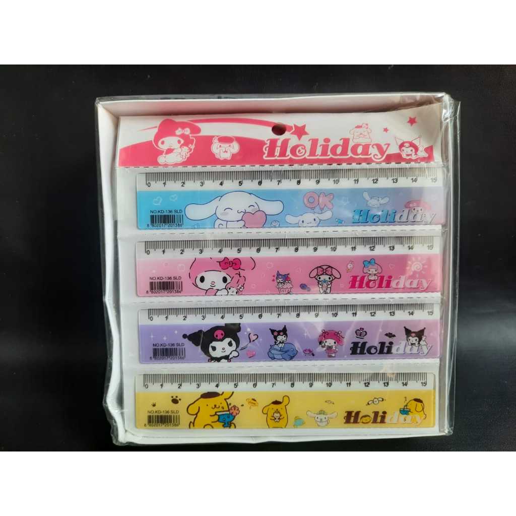 (4pcs)/ Ruler Character Line 15 cm (Sanrio/Superheroes/Labubu) | Shopee ...