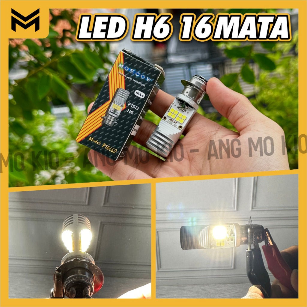 PUTIH CAHAYA Led Motorcycle Headlights M2B M2A Socket H6 AC DC ...
