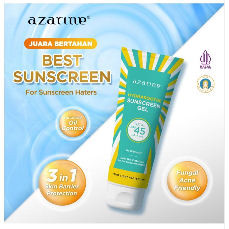 Azarine Hydrasoothe Sunscreen SPF 45 pa++++ 50ml | Shopee Philippines