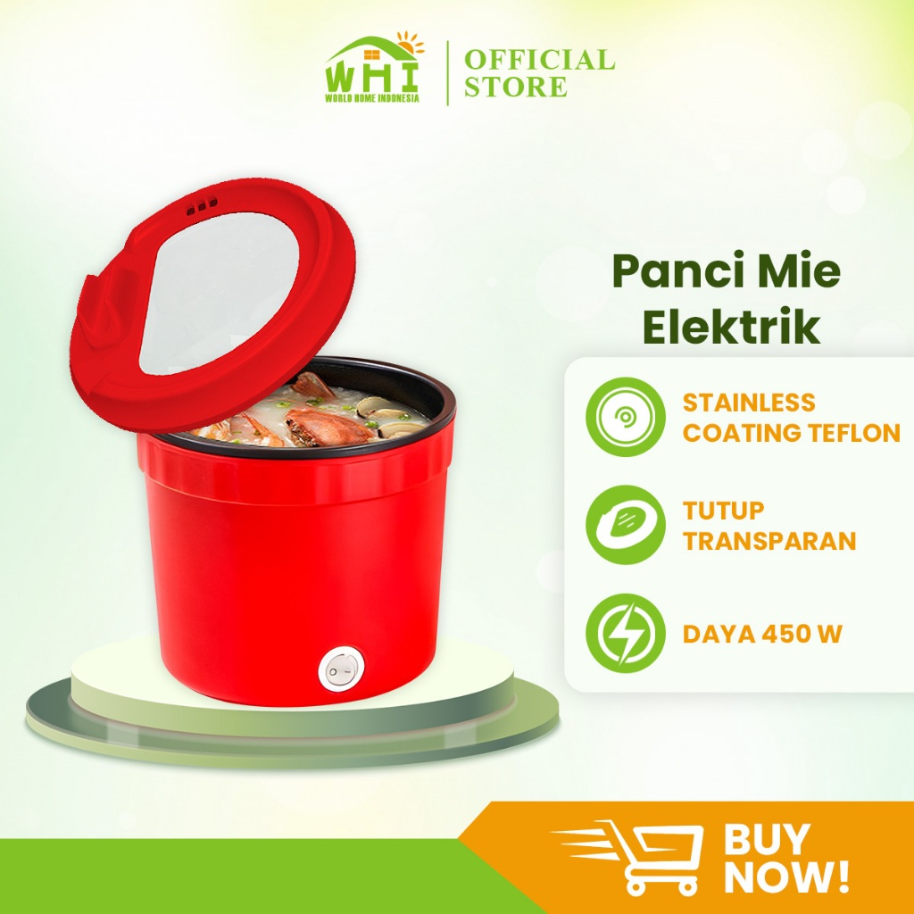 World Home Multi-Purpose Portable Electric Pot 1.2L Non-Stick ...
