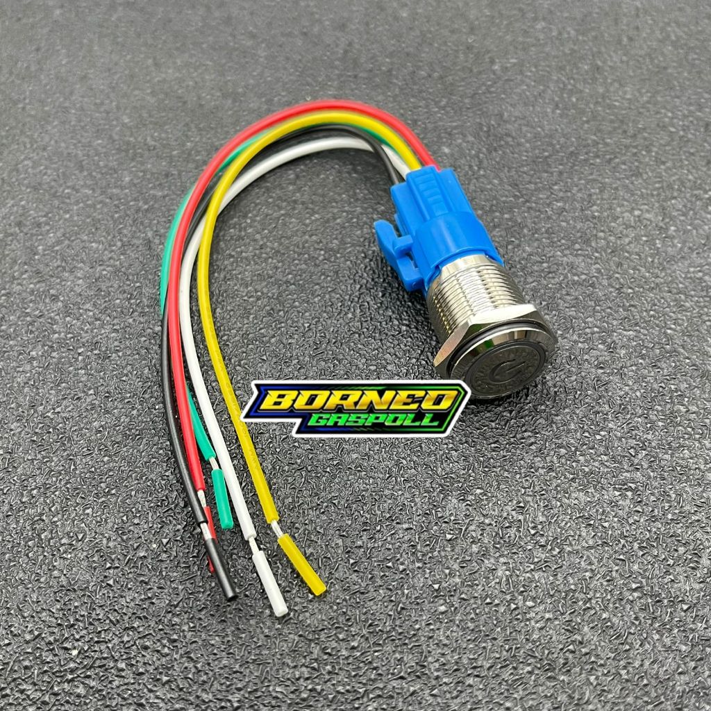 TOMBOL On Off Button Switch LED Stainless Push Button Switch Metal ...