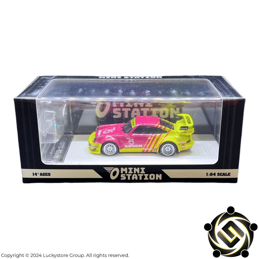 Mini Station 1:64 RWB Porsche 964 Funky ADVAN 75 Livery Pink Yellow GT ...