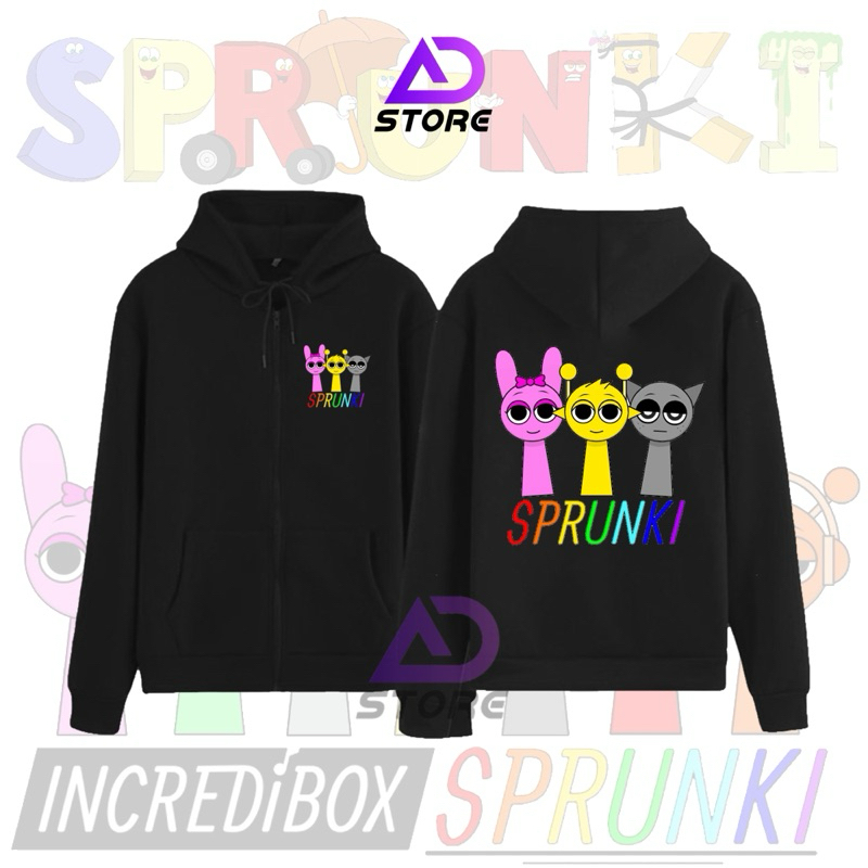 Trendy Boys Girls Zipper Hoodie Jacket with Viral Game Image Sprunki ...