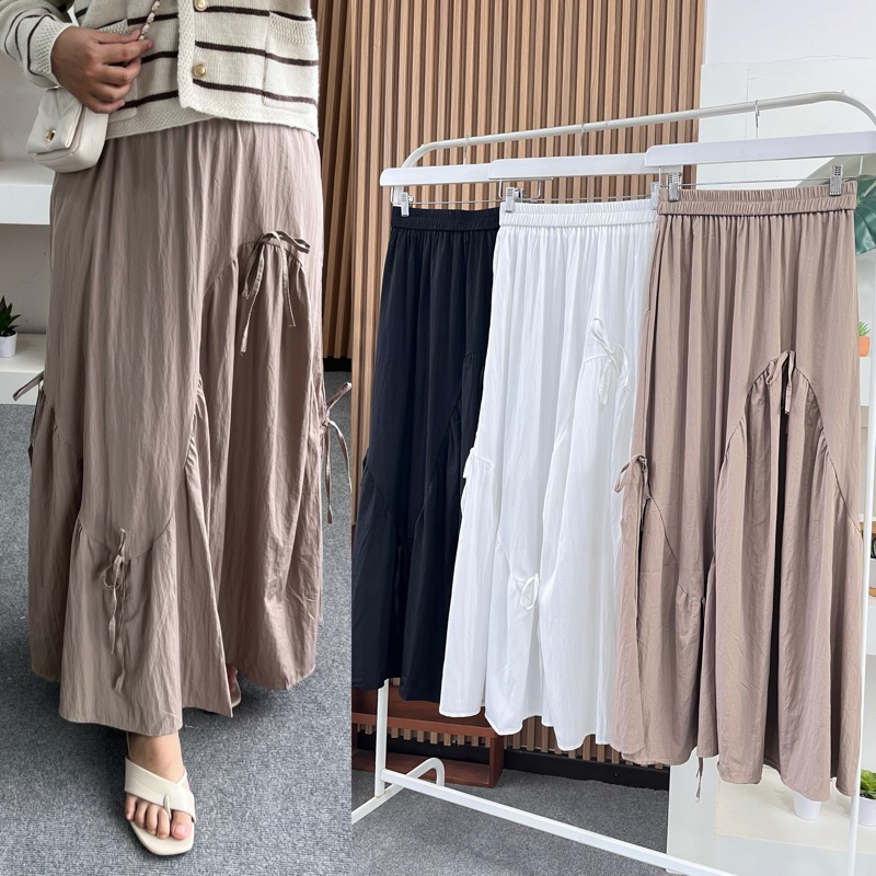 Little butim RINKA SKIRT | Ribbon parachute skirt | Shopee Philippines