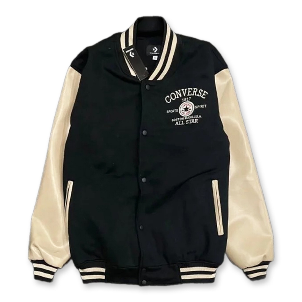 Varsity Jacket Bomber Converse Embroidery Full Tag Label | Shopee ...