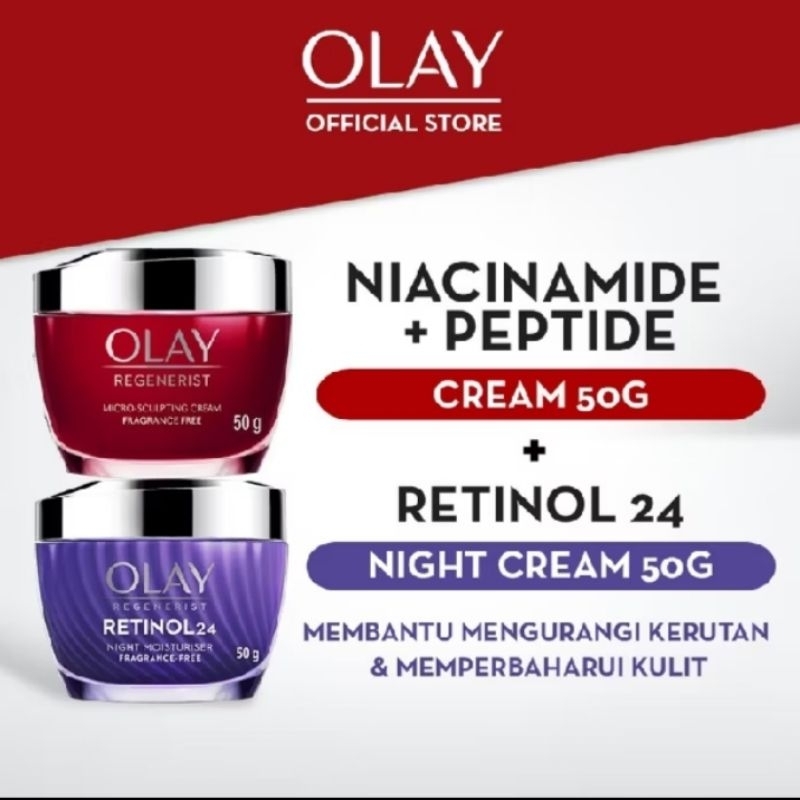 One Set Olay Regenerist Micro Sculpting Day Cream Gr Olay Regenerist Retinol Night