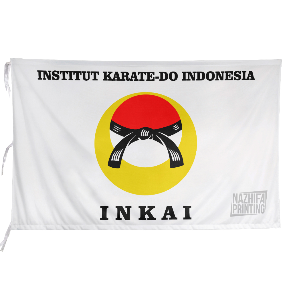 Nazhifa Printing - Indonesian INKAI Karate-Do Institute Flag, Satin ...