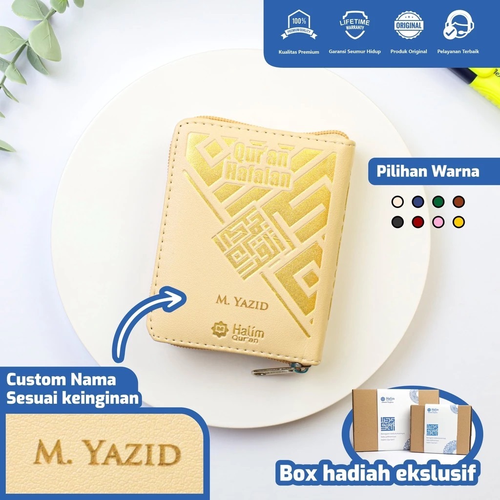 Al Quran Memorizing Halim Zipper Pocket A7- Al Quran Pocket Mini Custom ...
