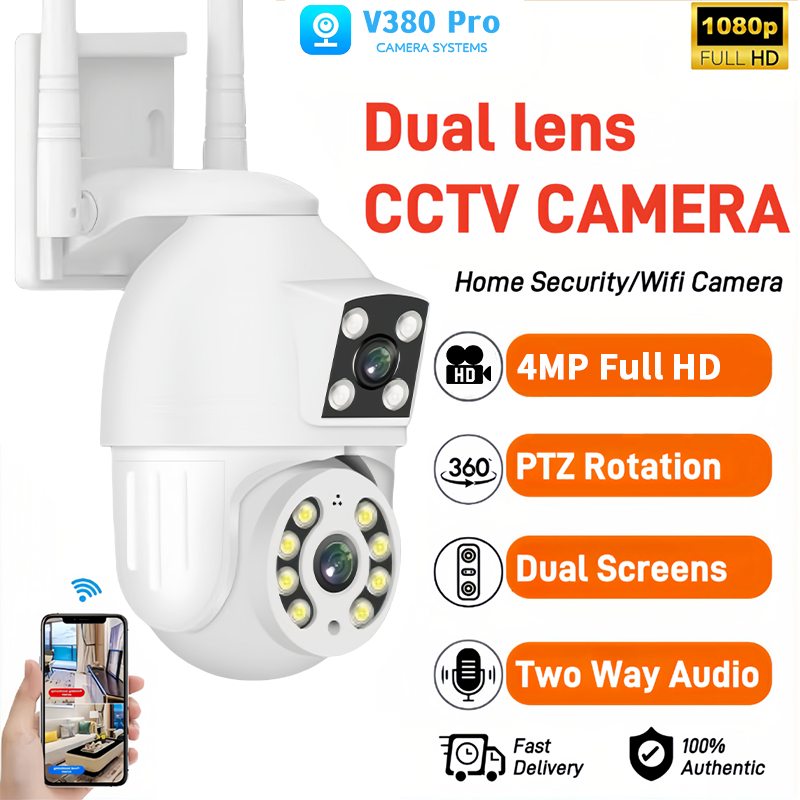 V380 Pro CCTV Full HD Dual Lens Outdoor PTZ CCTV Control Waterproof ...