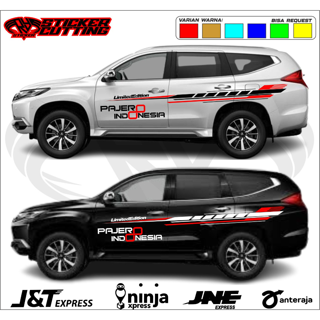 PAJERO SPORT CAR STICKER CUTTING STICKER SIDE BODY VARIATIONS ALL ...