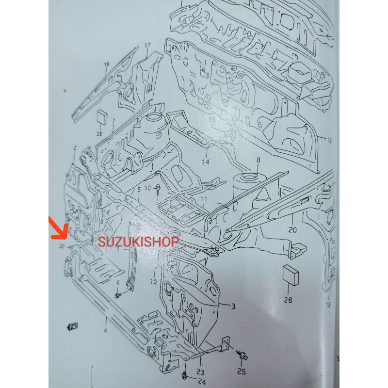 Suzuki SGP engine cover UNDER RH/right engine cover for Baleno 1997 0ld ...