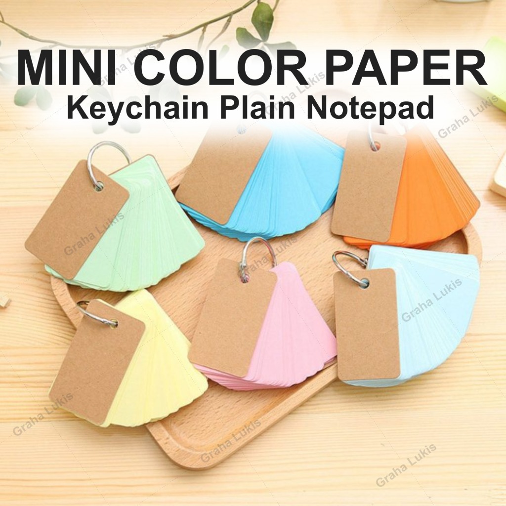 Mini Color Paper Keychain Plain Notepad | Shopee Philippines