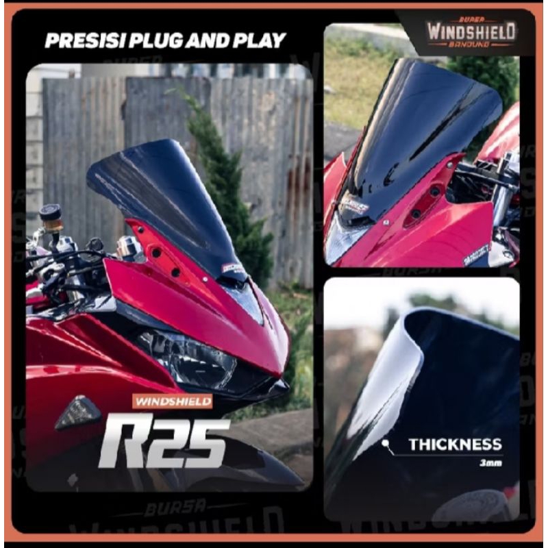 Windshield visor R25 LAMA MODEL MRA & ZERO GRAFITY, guess 3MM free List ...