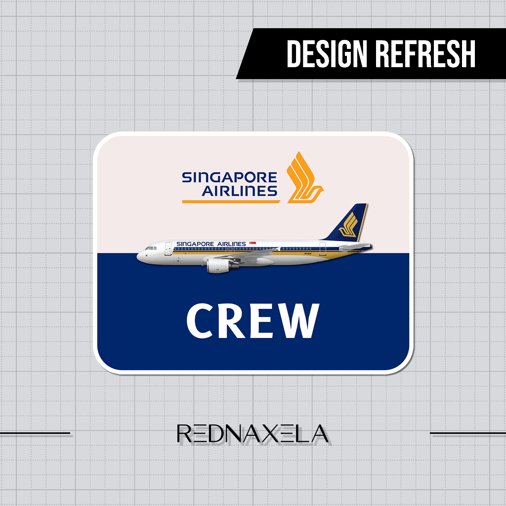 Vinyl Sticker Singapore Airlines Card Model Crew Sign Sticker | Shopee ...