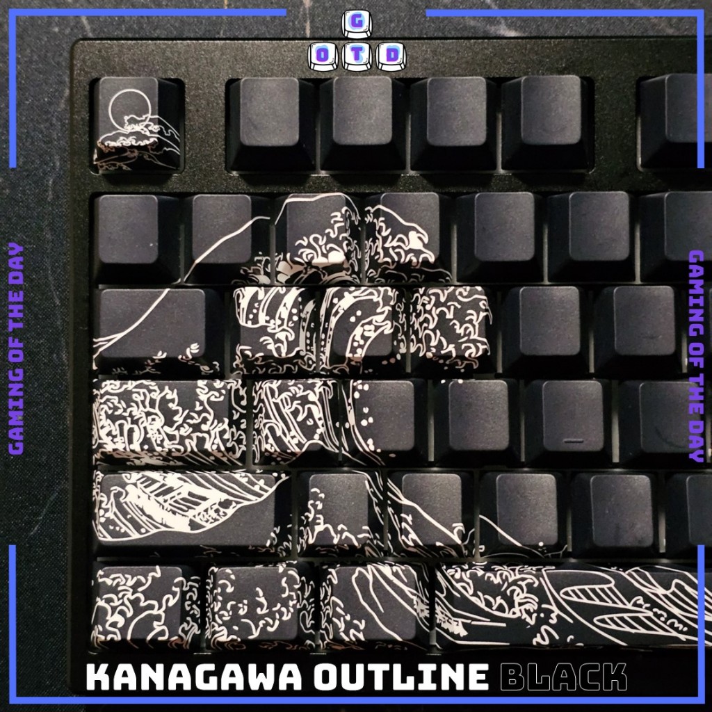 Kanagawa Outline Black | Cherry Profile Keycaps | Side Print Shine ...
