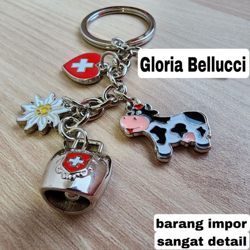 GANTUNGAN Swiss zurich keychain souvenir keychain By swiss Cow key ...