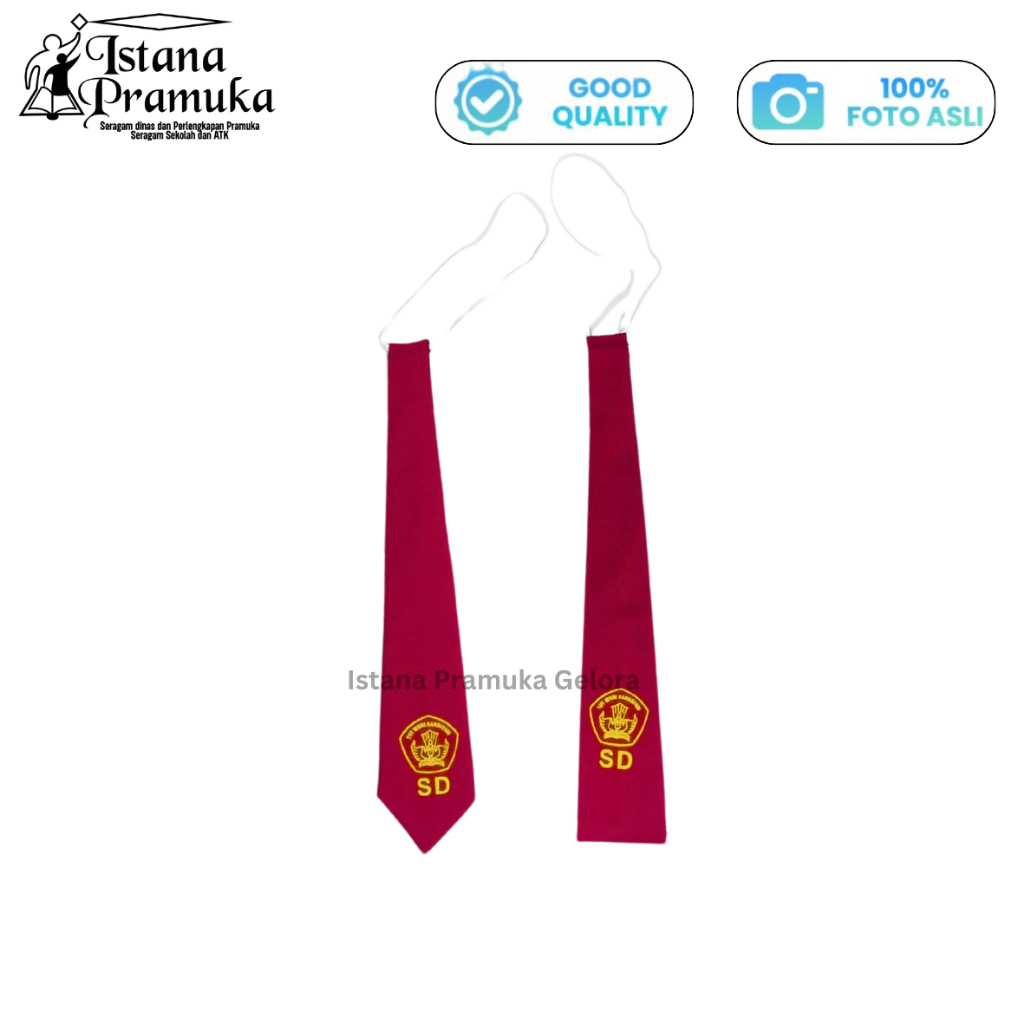 MERAH Big Elementary School Red School Tie/Large Size Elementary School