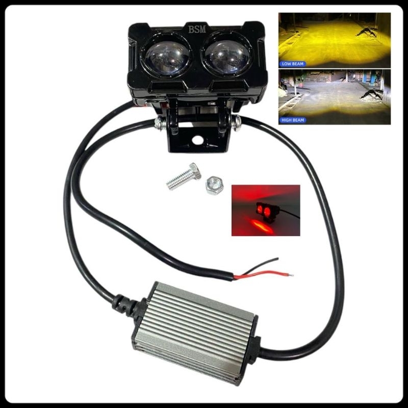 Super bright 2 eye sql laser foglamp spotlight + devil 12-24volt 20watt ...