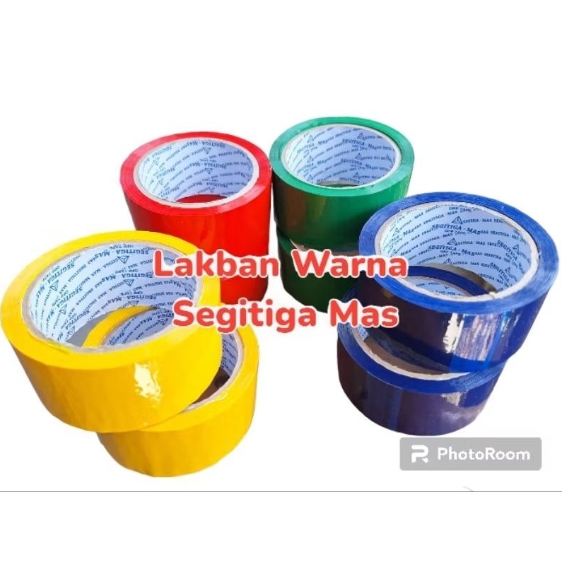 HIJAU MERAH 1 pcs | Mas Triangle COLOR Duct Tape 48mm x 50 meters x 45 ...