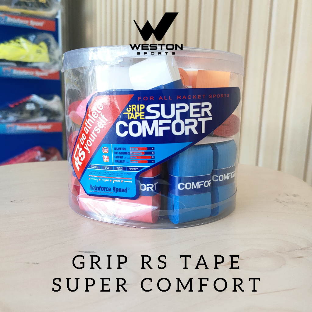 Grip Tape RS SUPER COMFORT Badminton Tennis Racket Anti Slip Original ...