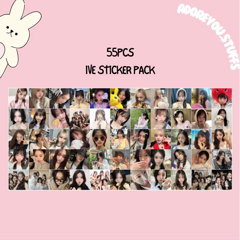 (55pcs) IVE STICKER KPOP FREEBIES STICKER/ DECO STICKER KPOP IVE ...