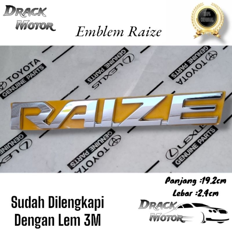 Original Toyota Raize Chrome Emblem Original Raize Chrome Emblem Logo ...