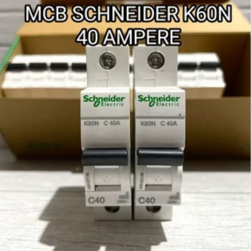 Mcb k60n Schneider 40A 1P 6kA MCB Schneider k60n 40A 1 Phase 100% ...