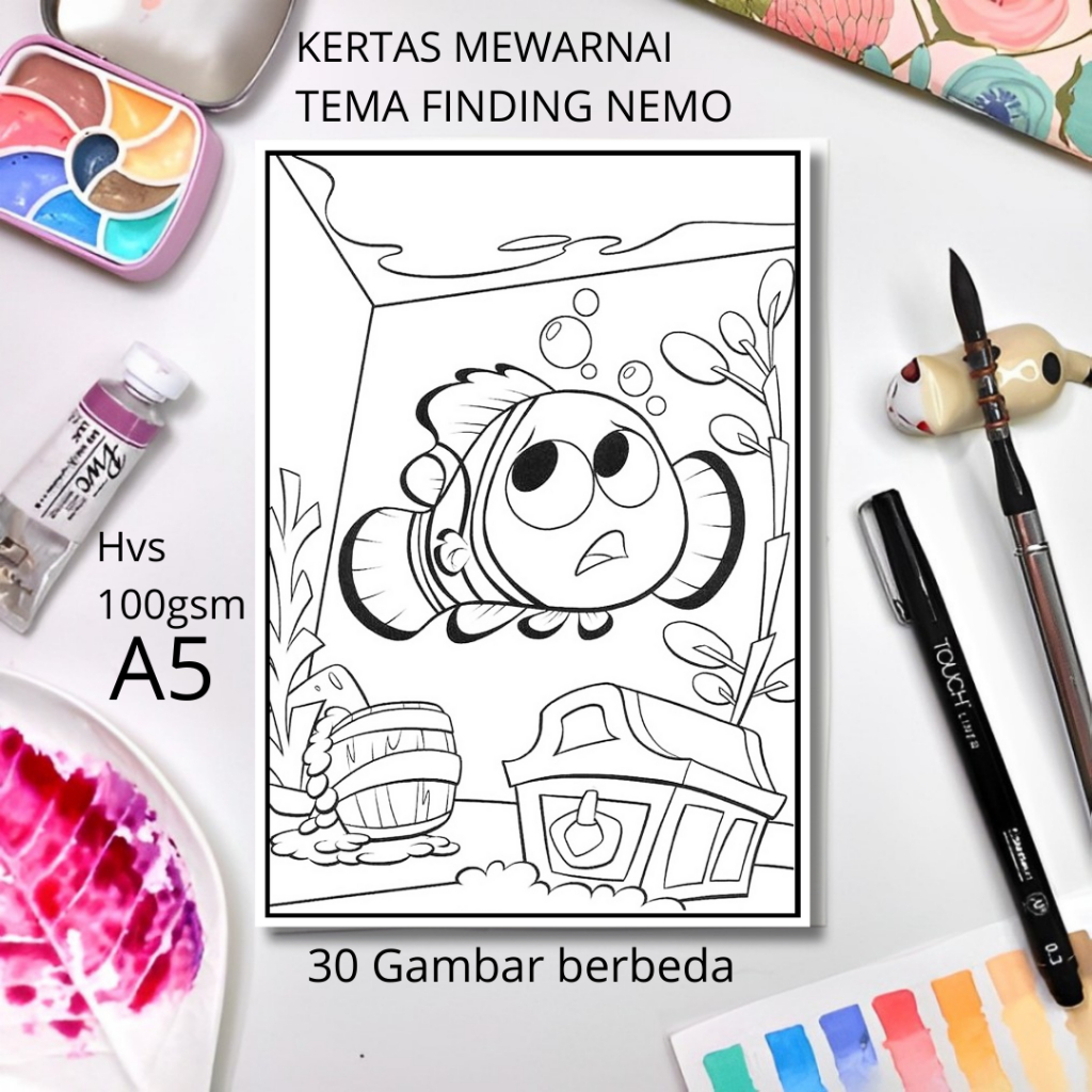 30 Children's Coloring paper pictures / Coloring / Impression Finding ...