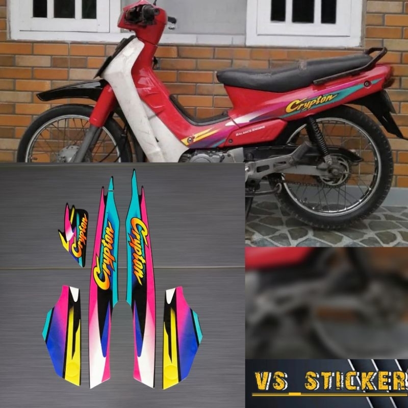 STICKER STRIPING LIST STANDARD BODY YAMAHA CRYPTON CRIPTON MOTORCYCLE ...