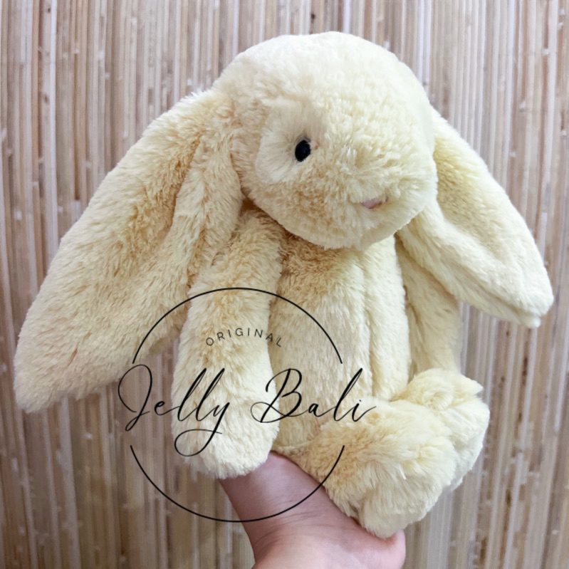 Jellycat Bashful Bunny Lemon Medium Original New yellow rabbit doll Shopee Philippines