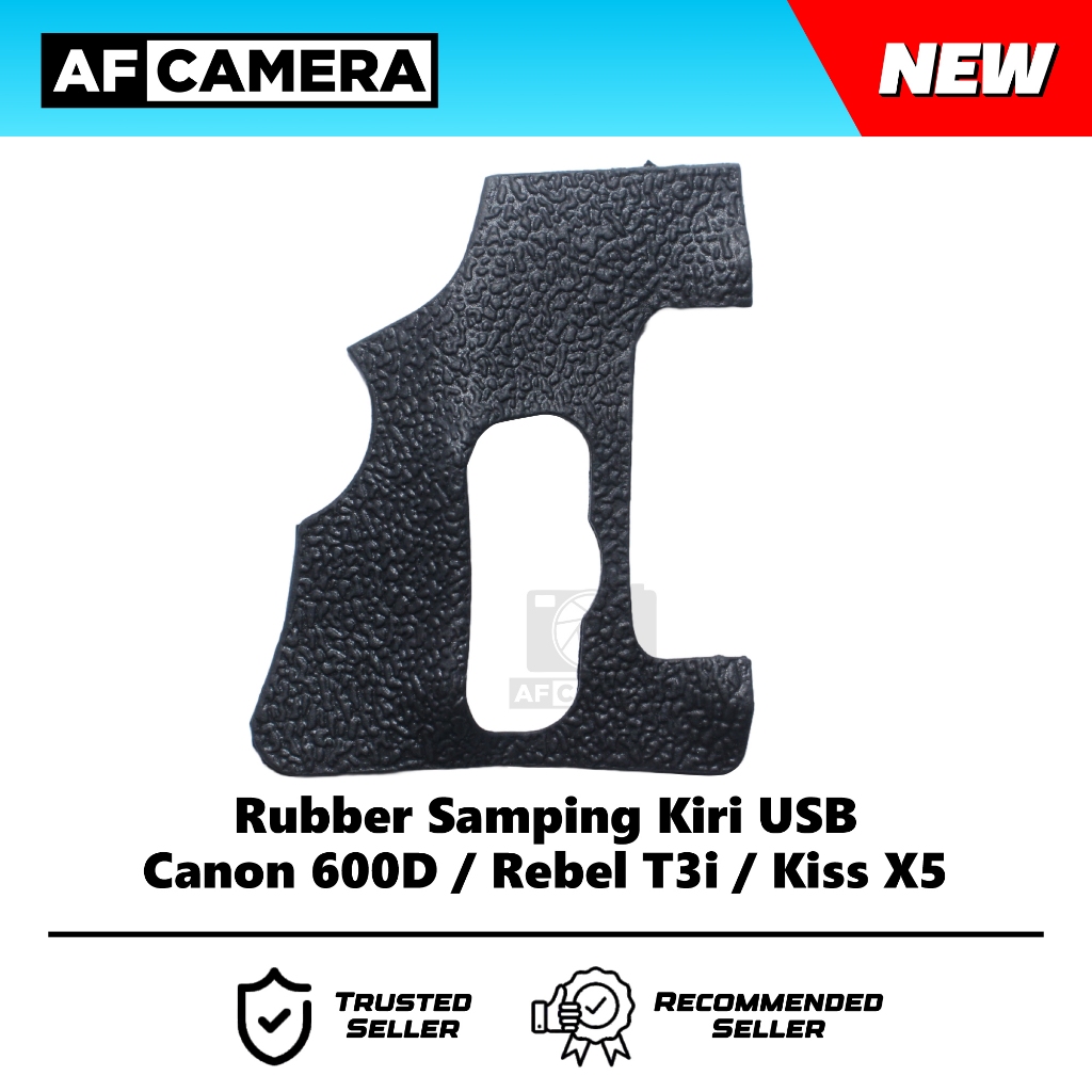 Rubber Grip Left Side USB Canon DSLR EOS 600D Rebel T3i Kiss X5 ...