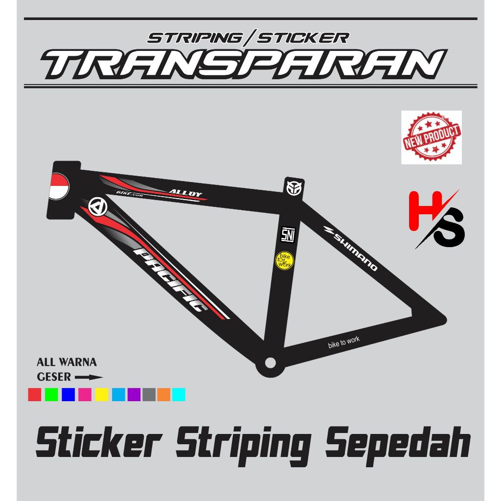NEWEST VARIATION NEW ART A19 TRANSPARENT BIKE STRIPING STICKERS ...