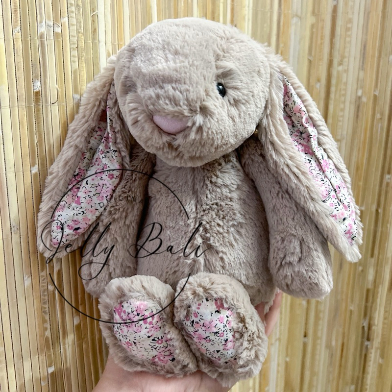 Jellycat Bashful Bea Beige Blossom Bunny Medium New Original One Label ...