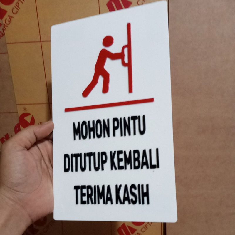 Sign In Please The Door Behind Embossed Acrylic, Logo | Shopee Philippines