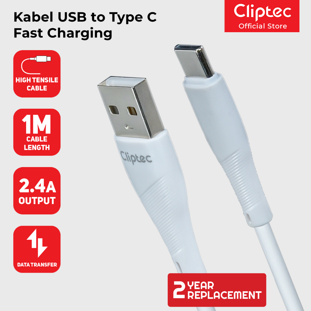 Cliptec MCC101 USB to Type C Fast Charging Data Cable | Shopee Philippines