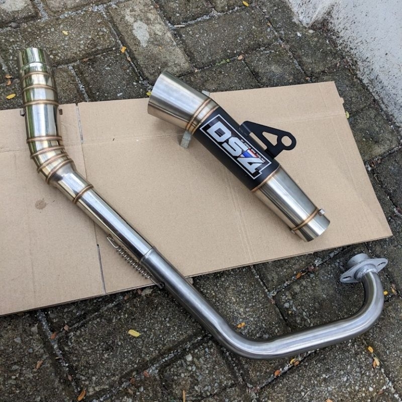 Black coating GP WARRIOR Exhaust Open pipe DS4 Tube type Canister 51 mm ...